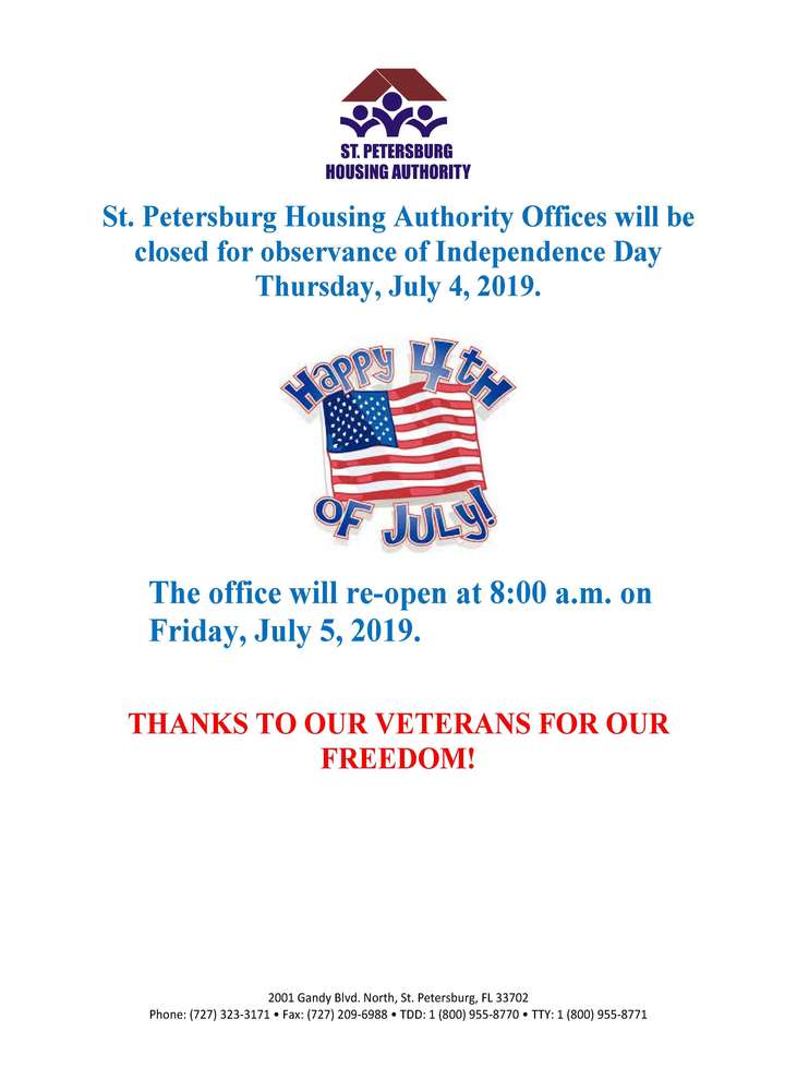 Independence Day Closure flyer