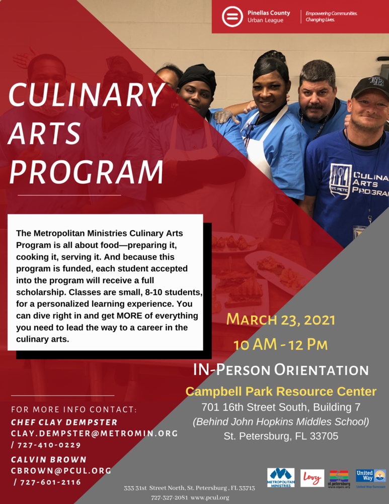 Culinary Arts Program Orientation 3.23.21 