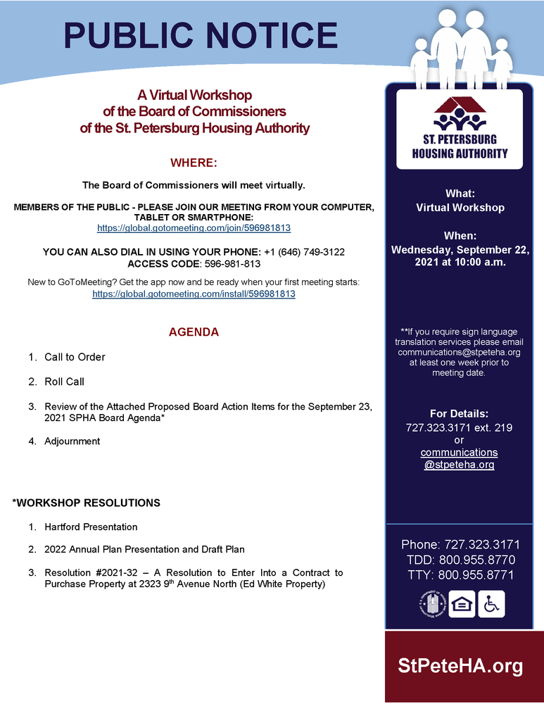 9.23.21 SPHA Workshop Public Notice