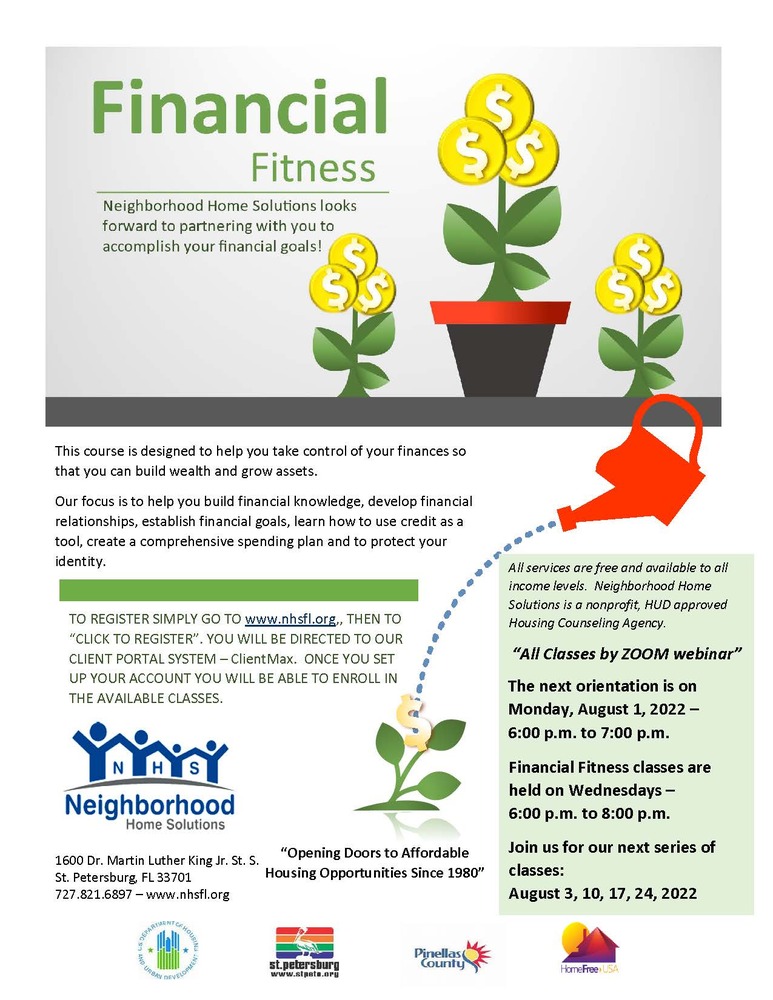 Financial Fitness flyer August with details