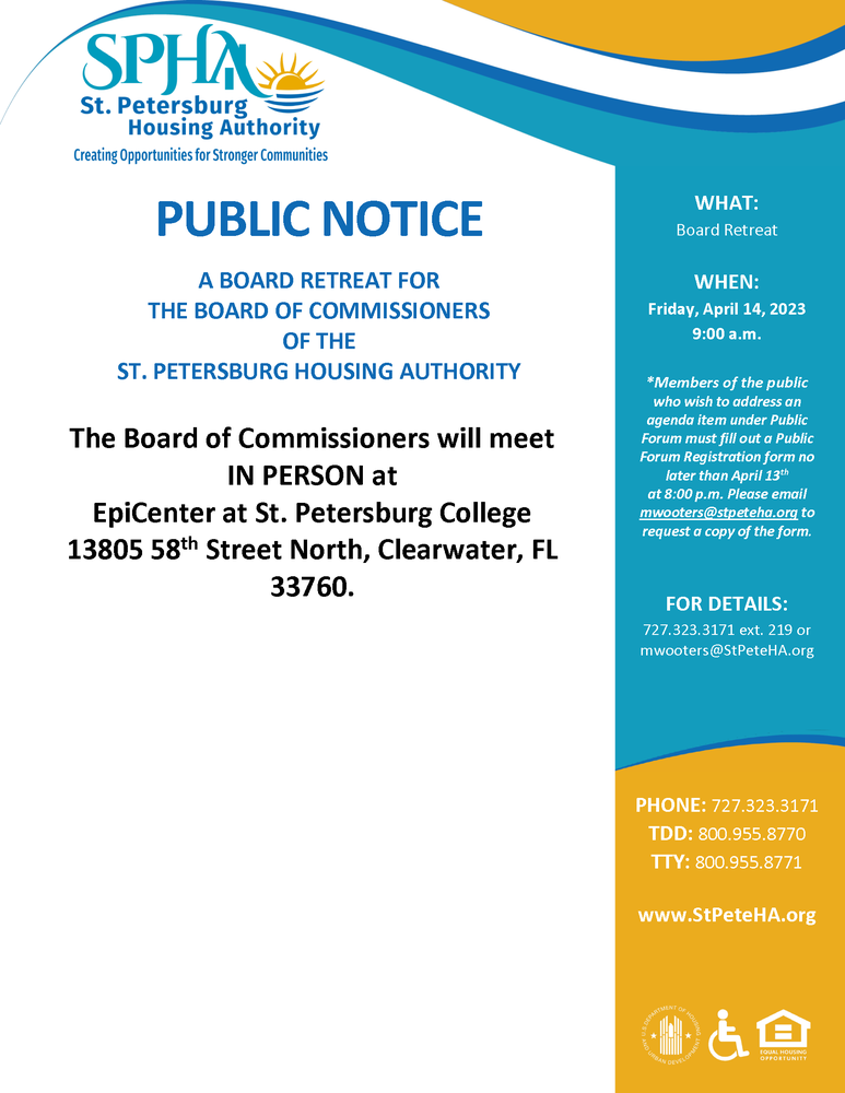 Board Retreat 2023 Public Notice