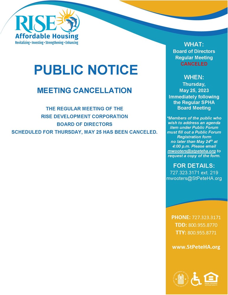 RISE Board Mtg Cancelation Notice 05-25-23