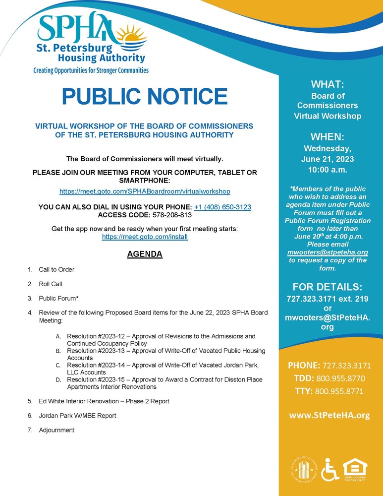 Board Workshop Public Notice 