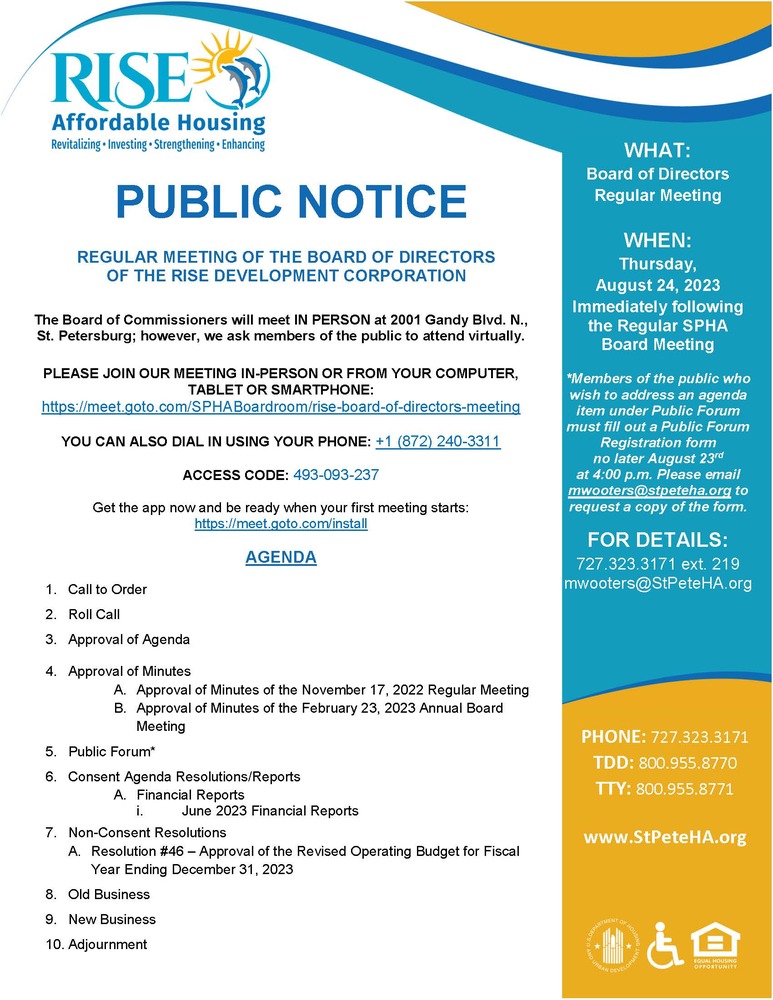 RISE Public Notice