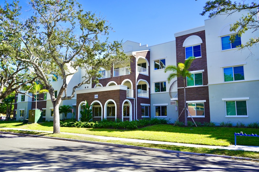 Outside of The Legacy at Jordan Park, 60-unit building.