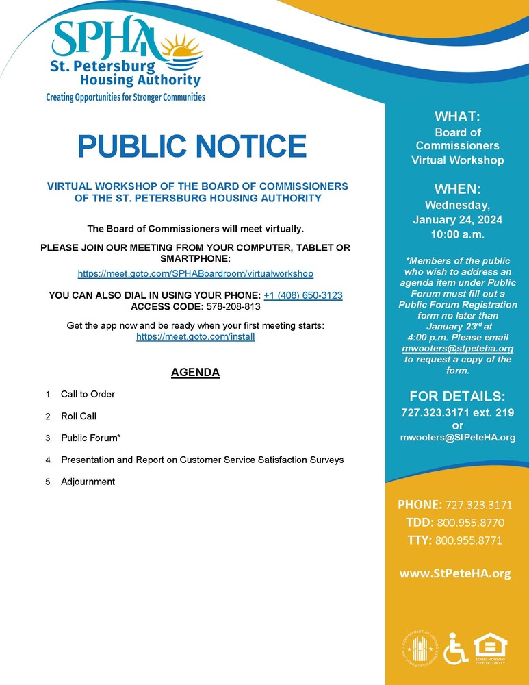 Board Workshop Public Notice