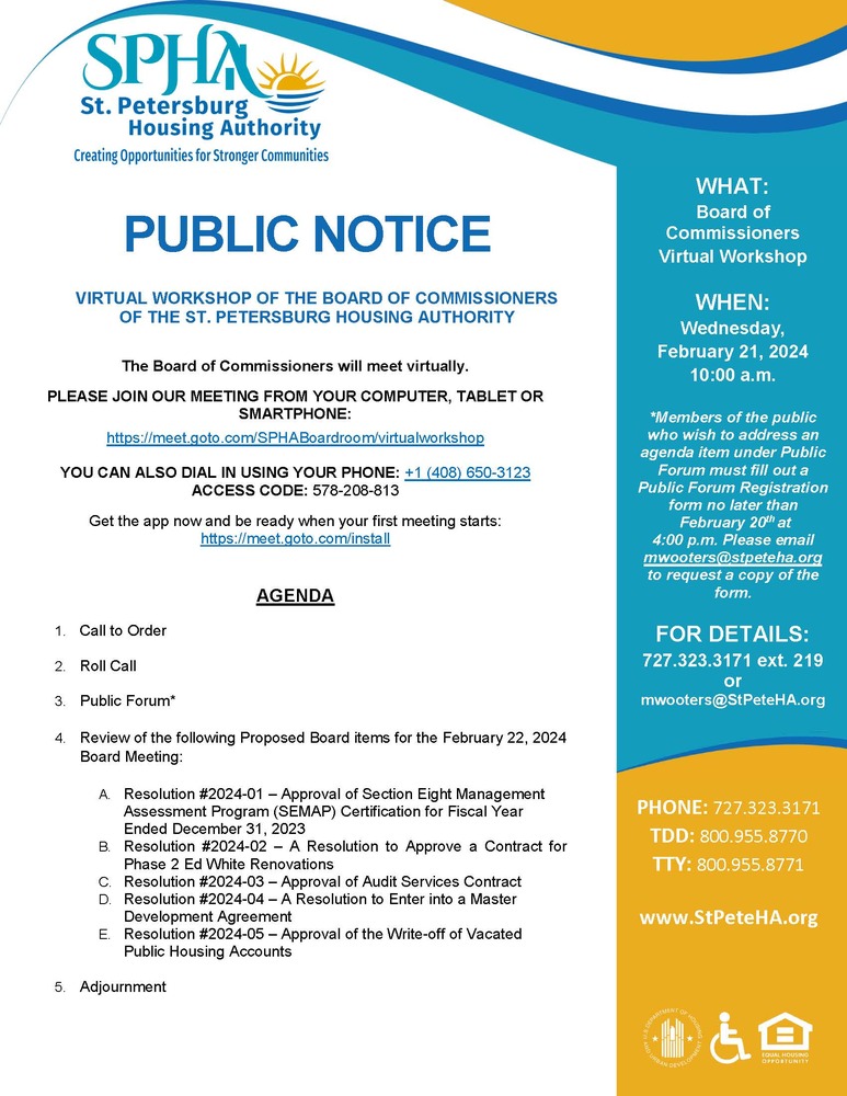 Board Workshop Public Notice