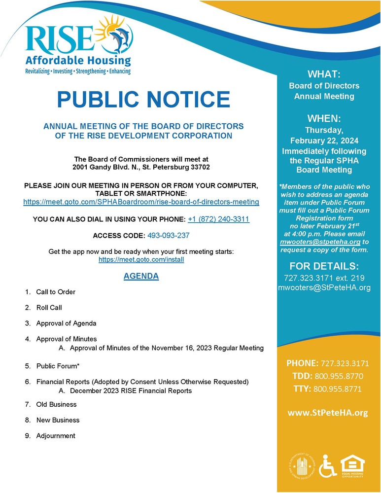 Annual RISE Public Notice