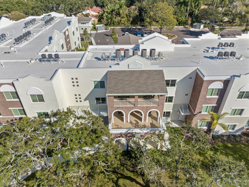 Aerial photo of The Legacy at Jordan Park by Arnold Novak Photography.