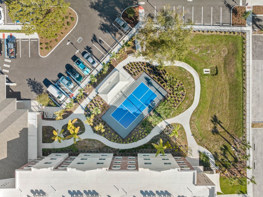 Aerial photo of The Legacy at Jordan Park by Arnold Novak Photography.