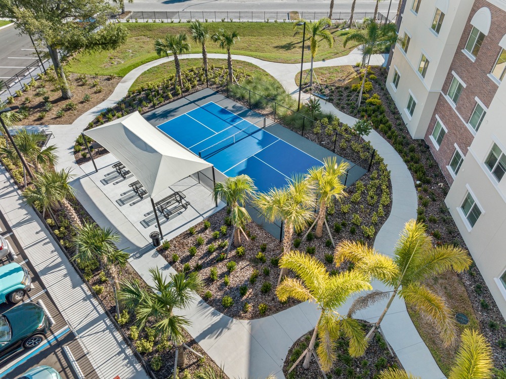 Aerial photo of The Legacy at Jordan Park by Arnold Novak Photography.