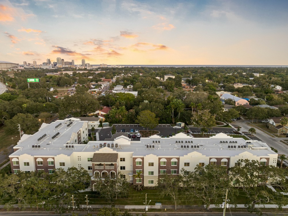 Aerial photo of The Legacy at Jordan Park by Arnold Novak Photography.