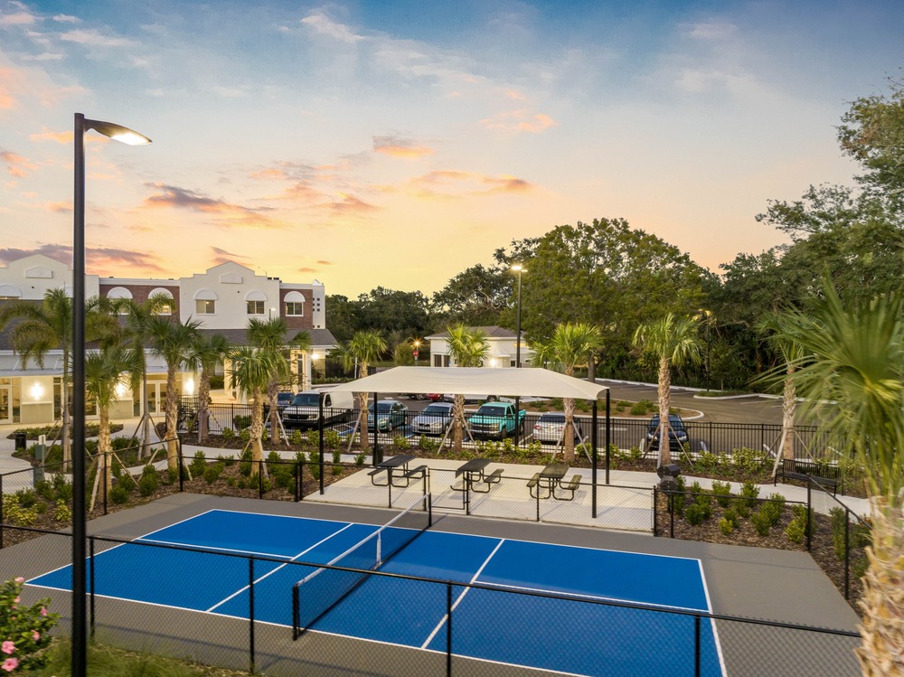 The Legacy at Jordan Park senior midrise building aerial photo by Arnold Novak Photography.