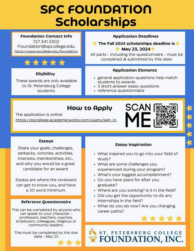 SPC Foundation Scholarship flyer.