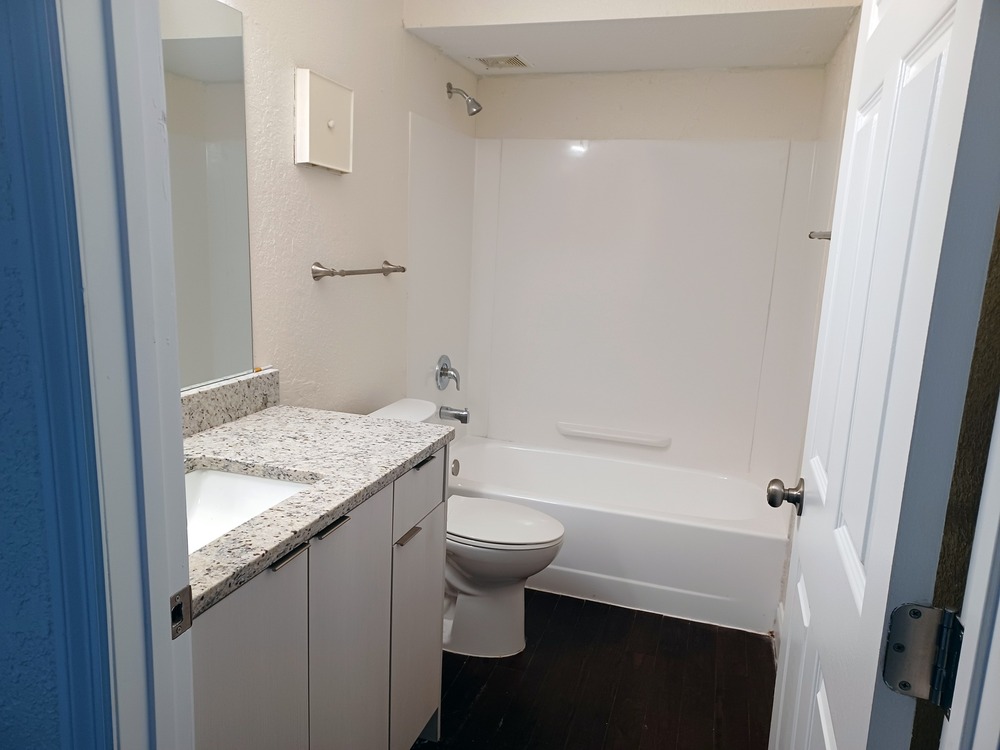 Disston Place Apartment bathroom.