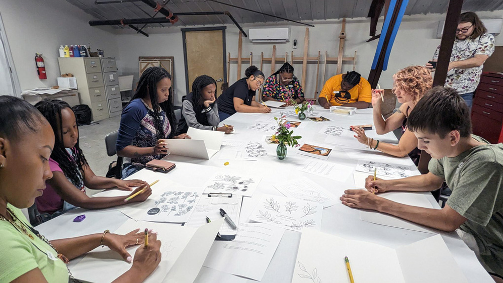 Jordan Park families at ArtsXchange Campus.
