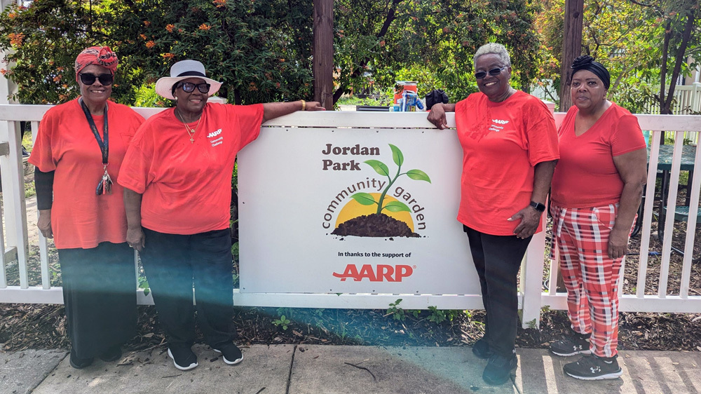 Seniors at the Jordan Park Community Garden.