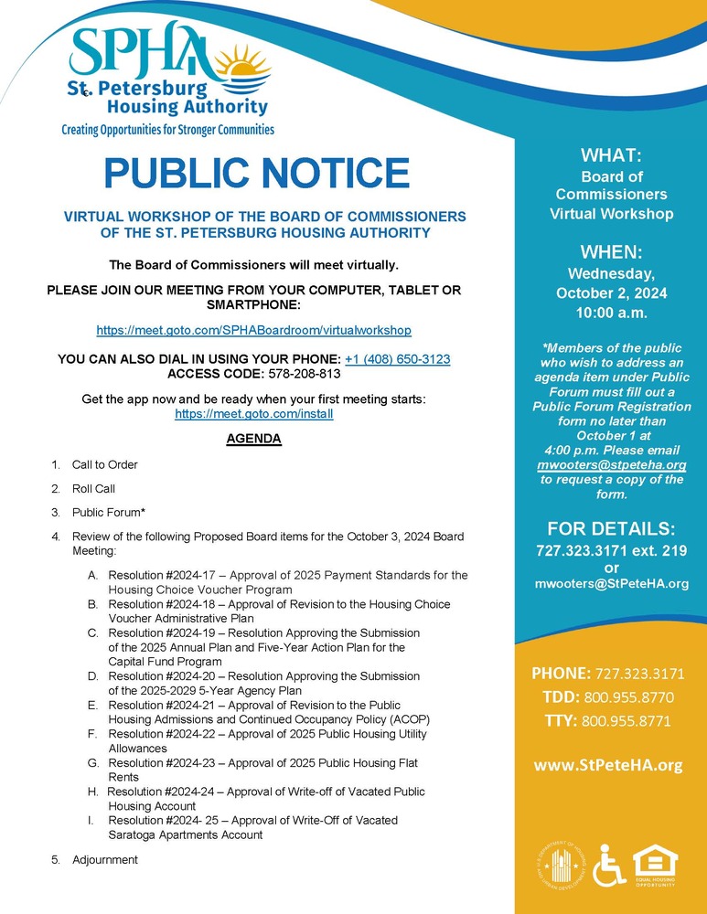 Board Workshop Public Notice