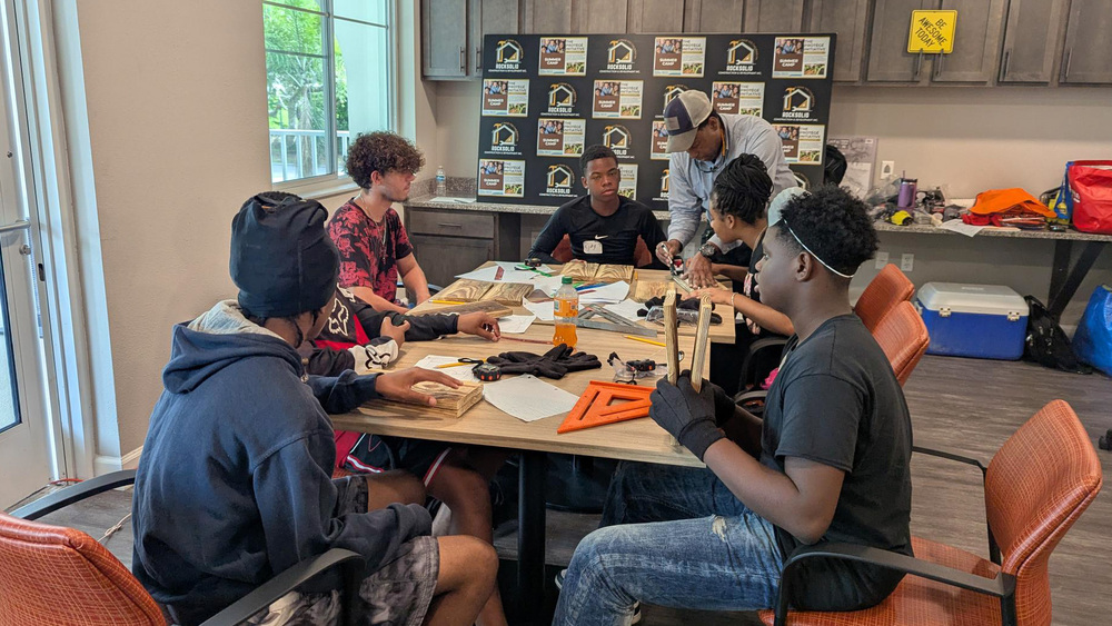 Youth participating in Summer Construction Camp on July 23, 2025.