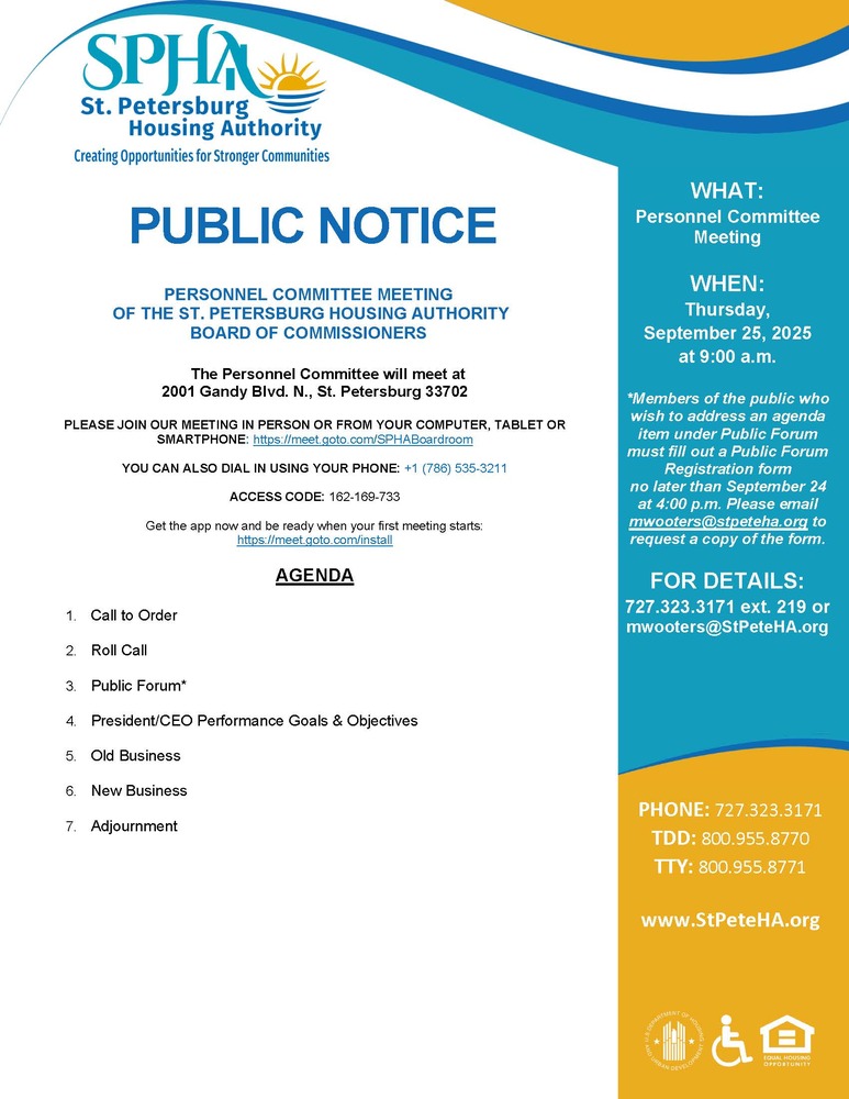 Public Notice - Personnel Committee Meeting