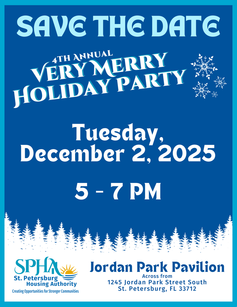 Flyer of Save the Date - Very Merry Holiday Party - Jordan Park 2025.
