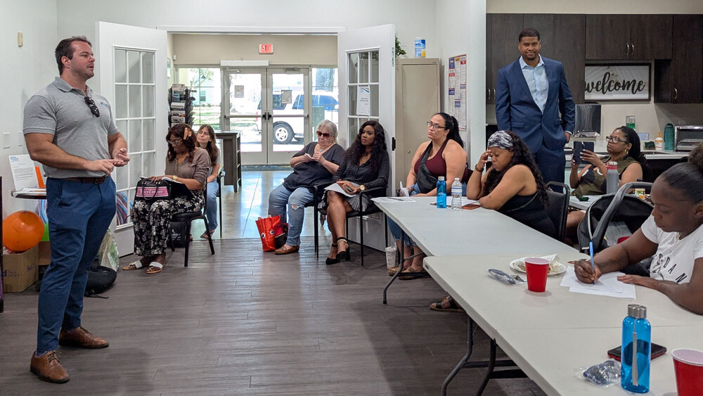 People at SPHA Journey to Homeownership Workshop in Jordan Park.