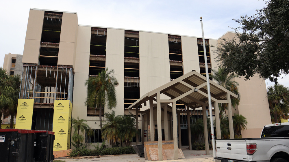 Exterior of The Edward White Campus, November 2025.
