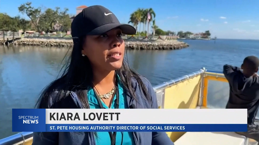 Kiara Lovett, SPHA Director of Social Services, wearing a hat.