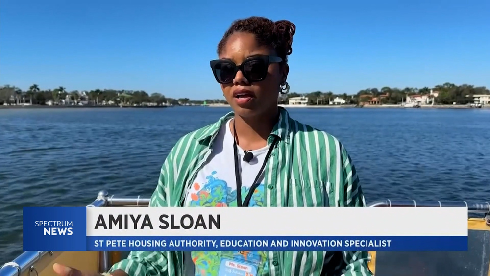 Amiya Sloan, SPHA STEM Education & Innovation Specialist, talking.