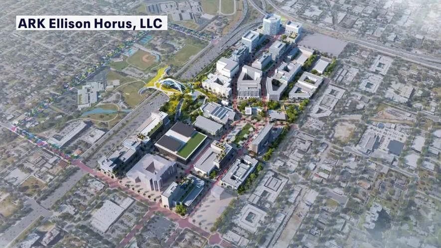 Concept art of a redeveloped Gas Plant District by ARK Ellison Horus.