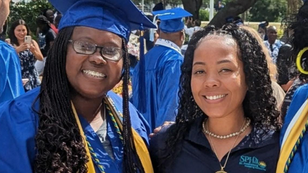 Graduate Rochelle Lancaster with SPHA Director of Social Services, Kiara Lovett