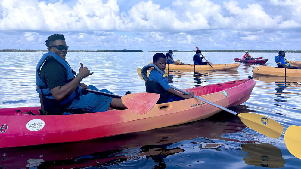 St. Petersburg Housing Authority (SPHA) youth kayaking field trip, hosted in partnership with Tampa Bay Watch, on May 29, 2026.