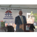 Mayor Ken Welch at podium in Jordan Park.