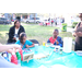 Adults and children at Very Merry Holiday Party at Jordan Park.