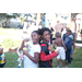 Two children with frozen treats at Very Merry Holiday Party at Jordan Park.