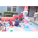 United Way Suncoast and children at Very Merry Holiday Party at Jordan Park.