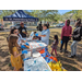 Families talking at Jordan Park Easter Egg Hunt.