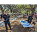 Police smiling at Jordan Park Easter Egg Hunt.