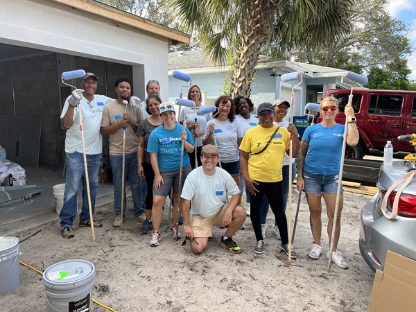 SPHA team volunteering on Habitat for Humanity house.