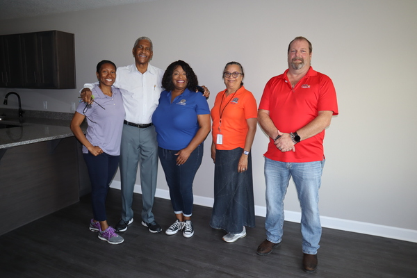 The St. Petersburg Housing Authority (SPHA) team giving Pinellas County Commissioner Rene Flowers an exclusive tour of the construction progress at The Legacy at Jordan Park.