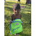 Child holding backpack at Jordan Park Back to School Event 2023.