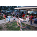 People hula hooping at Very Merry Holiday Party in Jordan Park.