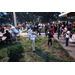 Hula hooping children at Very Merry Holiday Party in Jordan Park.