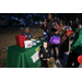 People at Letters to Santa table at Very Merry Holiday Party in Jordan Park.