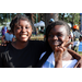 Two girls at Spring Family Picnic event in Jordan Park on March 26, 2024.