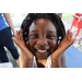 Child smiling at the Spring Family Picnic event in Jordan Park on March 26, 2024.