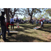 People playing lawn games at Spring Family Picnic in Jordan Park.