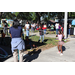 People hula-hooping at Spring Family Picnic in Jordan Park.