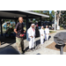 Shihan Walter Evans and three young Shihan School of Survival students at Spring Family Picnic in Jordan Park.
