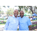  Mr. Lundy and Mr. Chucky Atkins at Back to School Event in Jordan Park 2025. 